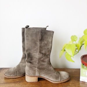 J Crew Suede Boot, Grey